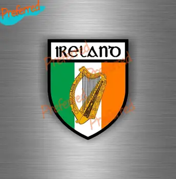 Írország Zászló Ország Térkép Büszkeség Vinyl Matrica - Autós Laptop i-Pad Telefon Sisak Kemény Kalap - Vízálló Matrica kivágott Vízálló
