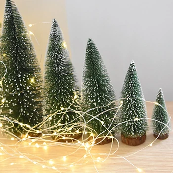 2021 Mini Fenyőfa karácsonyfa Mesterséges Asztali Díszek Fesztivál Műanyag Miniatűr Fák Új Év Karácsonyi Díszek