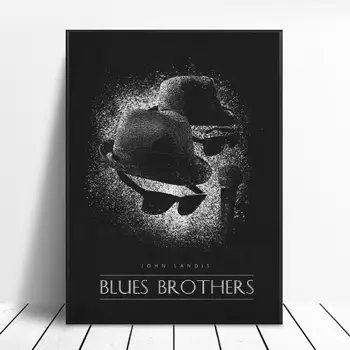 Blues Brothers Fekete-Fehér Klasszikus Film Művészet Selyem Poszter Nyomatok Haza, Fali Dekor Festés Nincs Keret
