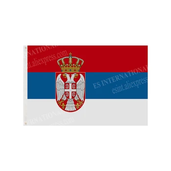 Szerbia Zászló Nemzeti Poliészter Banner, Flying 90 x 150cm 3 x 5ft Zászlót A Világ Minden Tájáról Világszerte Kültéri