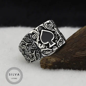 Silva 925 Sterling Ezüst Gyűrű, a Férfiak S925 ezüst divat Ékszer, Ajándék, Férfi Gyűrűk, Minden méretben