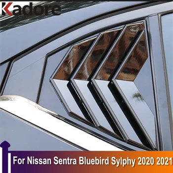 Fekete Nissan Sentra Bluebird Sylphy 2020 2021 Hátsó Ablak Légterelő Zsaluk Fedezze Trim Autó Külső Automatikus Tartozékok