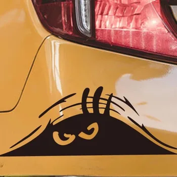 1db peek elf nagy fekete szeme dune szörny autó személyiség dekoratív karcolások matrica fekete autó matricák