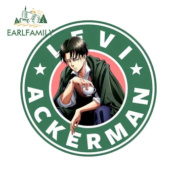 EARLFAMILY 13cm x 13cm, Támadást Titán Levi Ackerman Autó Matricák Anime Vinyl Matrica Autó Kiegészítők Autó Csomagtartójában Matricák