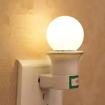 1 Db Plug-in Csavar Bázis Izzó lámpatartó US Plug Lámpa Foglalat Adapter Átalakító Kapcsolja KI/BE a Lámpa Jogosultja Izzó Jogosultja 