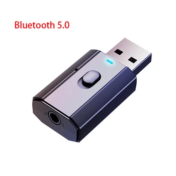 5.0 Bluetooth Adapter USB, Vezeték nélküli Bluetooth Adó-Vevő Zene Audio PC TV Autó kihangosító 3,5 mm-es AUX adapter