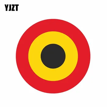 YJZT 14 CM*14 CM Korong Belgium Zászló légierő Autó Matrica, Matrica Autó Tartozékok 6-1622