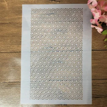 A4 29cm Csomót Geometria Mintás DIY Rétegződés Stencil Falon Festmény Scrapbook Színezés Dombornyomás Album Díszítő Sablon