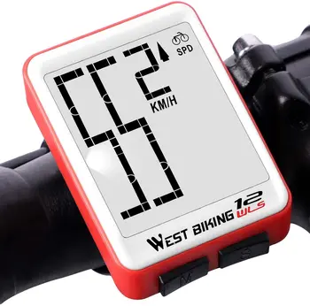Vezeték nélküli Kerékpár Computer Kerékpár Sebességmérő Vízhatlan LCD Háttérvilágítás Automata Stopper ébresztő & Multi-Funkciók Távolság, Idő