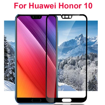0.26 mm 9H Prémium Teljes Borító Edzett Üveg Huawei Honor 10 képernyővédő fólia Edzett védő fólia Huawei Honor 10