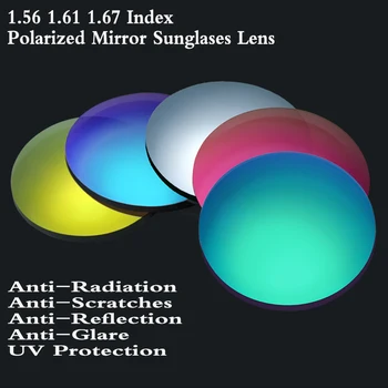 1.56 1.61 1.67 Rövidlátás Polarizált Napszemüveg Lencse Recept CR-39 Gyanta Aszférikus Szemüveg Anti-Vakító fény Lencse UV400 2db