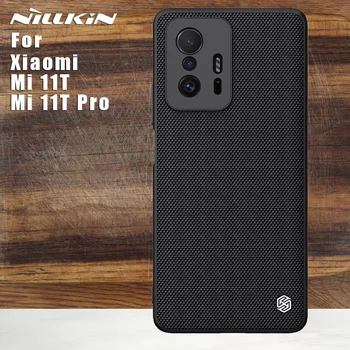 Nillkin a Xiaomi Mi 11T Pro esetben hátlap Érdesített védő Nilkin nylon szál TPU PC esetekben a Xiaomi Mi 11T 5G