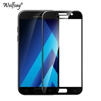 1DB, Edzett Üveg Samsung Galaxy A3 2017 képernyővédő fólia 3D Ívelt Tele Pohár Samsung Galaxy A3 2017 Üveg Wolfsay