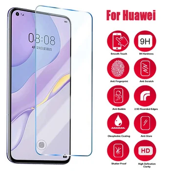 Edzett Üveg a Huawei P10 P20 Pro P30 P40 Lite e Teljes Borító képernyővédő fólia Huawei O Okos Z 2019 2020 Film
