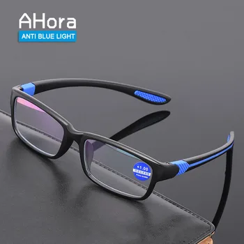 Akkor most Ultrakönnyű TR90 Olvasó Szemüveg Kék Fény Blokkoló Távollátás Szemüveg Férfiak Távollátás Optikai Szemüveg +1.0+1.5+2.0+2.5+3