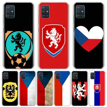 Telefon tok Samsung Galaxy a51-es A71 A50 A21s A31 A20e A10 A70 a30-as A40-A41 A11 Nehéz Eredeti Borító cseh Köztársaság Zászlaja