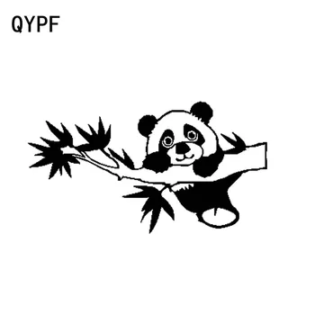 QYPF 15.2 cm*8.7 cm Érdekes, Panda, Aki Eszik Bambusz mártással Vinil Autó Matrica Kényes Ablak Matrica C18-0373