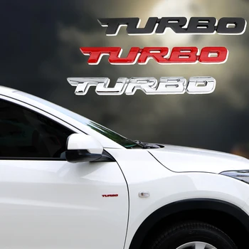 Autó-stílus Automatikus Ajtó Matrica 3D-s, Fém TURBO szimbólum Ford Focus 2 3 ST RS Fiesta Mondeo Test Hátsó Csomagtérajtó Jelvény Autó Matrica