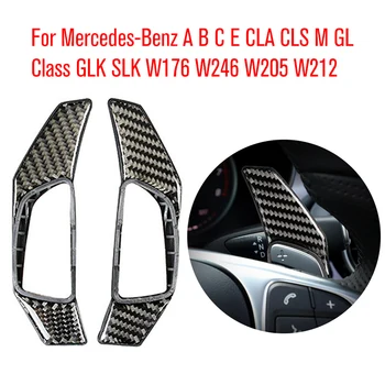 Szénszálas Kormánykerék Shift Lapát Kiterjesztését a Mercedes-Benz A B C E CIA CLS M GL Osztály GLK SLK W176 W246 W205 W212