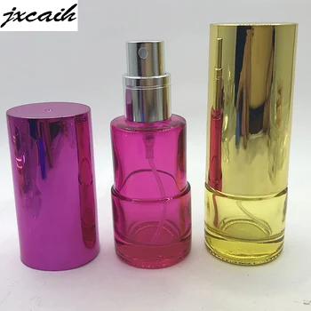 Jxcaih (1db sok) 20ML Hengeres Színes Spray Üveg Parfüm Spray Palackot Hordozható Újratölthető Kozmetikai Konténer