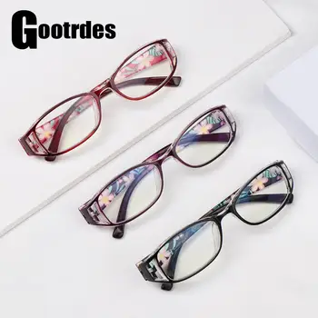 Új Anti Kék Fény Olvasó Szemüveg Férfiak A Nők A Divat Nyomtatás Virág Szemüveg Ultrakönnyű Szemvédő Presbyopic Szemüveg