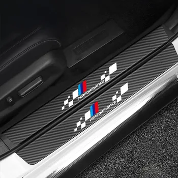 A BMW M-Power Autó, Ajtó, Párkány Automatikus Ajtó Küszöb Papucs Lemez Szénszálas Anti Karcolás Protector Matricák Tartozékok 4db