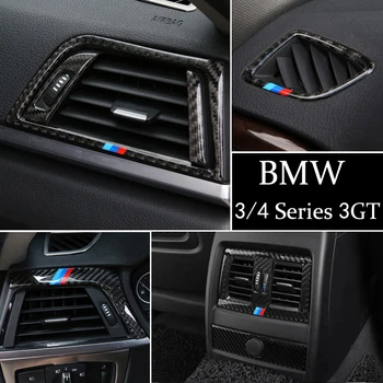 BMW 3 4 Sorozat 3GT F30 F31 F32 F34 Szénszálas Autó Levegő Kilépő Légkondicionáló Ventillátor keret fedezi trim Autó belső Matricák