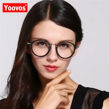 Yoovos Számítógépes Szemüveg Keret Kerek Szemüveg Szemüveg Okulary Átlátszó Női Női Szemüveg Keret, Optikai Keretek, Tiszta