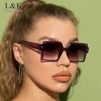 Tér Napszemüveg Nők 2021 Luxus Designer Nagy Keret, Napszemüveg, Női Túlméretezett Gradiens Árnyalatok Szemüveg Gafas de sol mujer