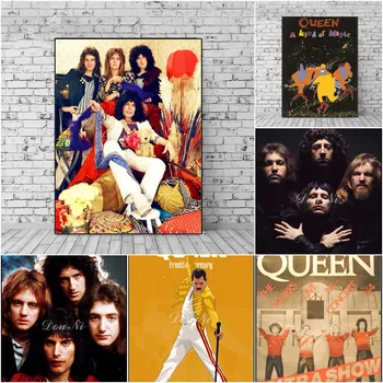 Gyémánt-Mozaik Queen Zenekar Zene Vintage Rock Freddie Mercury Gyémánt Festmény Wall Art Kép, Strassz Dekoratív Otthon