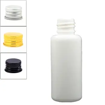 30ml üres Műanyag Palackokat, fehér, PE palack Bélelt Alumínium Ezüst/arany Fedőt kap X10