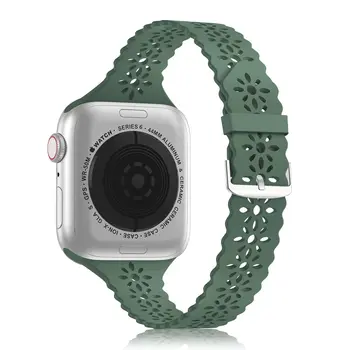 Szilikon zenekar Apple óraszíj 45mm, 41 mm-es 44 mm 40 mm-es 38mm 42mm smartwatch watchband karkötő iWatch serie 3 4 5 6 7 se heveder