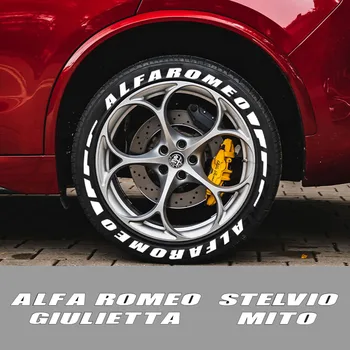 Az Alfa Romeo Giulietta MITO 4C 159 147 156 GT Giulia Stelvio Sportiva Tartozékok 3D Tartós Gumi Gumiabroncs Levelet, Autó Matricák