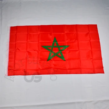 Marokkó 90*150 cm Marokkói zászló Banner 3x5 Láb Lóg Nemzeti zászló Otthoni Dekoráció