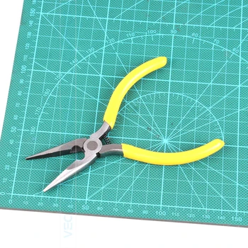 5 Hüvelykes Mini Hosszú Orr Fogó Ékszer Készítés Kézi Eszköz DIY Gyöngyös Ékszert Eszköz