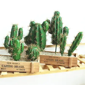 1db Mesterséges pozsgás növények Növény Kert Miniatűr Hamis Kaktusz DIY Otthon, Virág Dekoráció, Esküvői Office Garden Dekoratív Növény