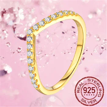 Esküvői jegygyűrűt Luxus Arany Kristály Gyűrű a Nők AAA Fehér Cirkónia Gyűrű 2021 Trend a Női Szerelem Ékszerek