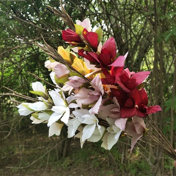 JAROWN Mesterséges Virág Kardvirág Orchidea Virág Selyem Egyetlen Virágot, Ágat Esküvői lakberendezés DIY virágkötészeti Anyagok
