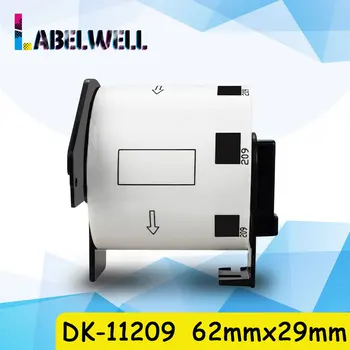 Labelwell 1Roll hőpapír DK11209 DK-11209 DK-11209 29mm*62mm*800 db Kompatibilis a Brother QL Címke Nyomtató QL-500 QL-550