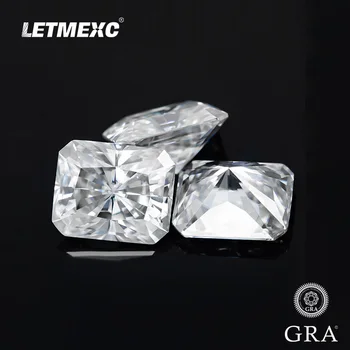Letmexc Felső D Színtelen Szuper Fehér Moissanite Drágakő Gyémánt Sugárzó Vágott a vvs1 a GRA Tanúsítvány Egyedi Ékszerek