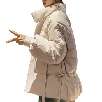 Divat Le Kabát Pamut, bélelt Kabát Női Téli Bélelt Kabátok 2021 Új stílus koreai Laza Rövid Téli Kabát F942