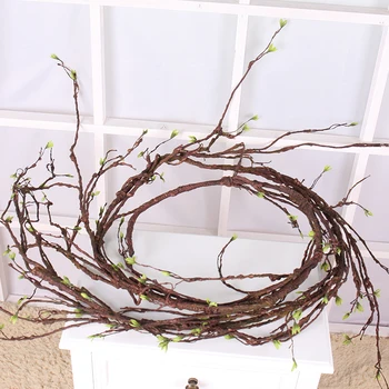 koszorú, koszorú igazi kapcsolatot fa ágai dekoráció Lóg Rattan koszorú mesterséges rugalmas virág szőlő Esküvői lakberendezés