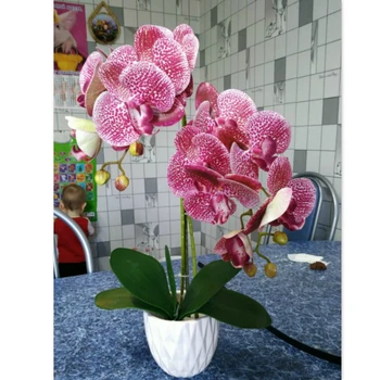 3D Mesterséges Pillangó Orchidea Virágok Hamis Lepke flor Orchidea Virág a Haza Esküvői DIY Dekoráció Igazi Kapcsolatot lakberendezés Flore