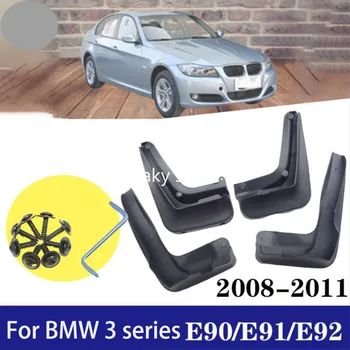 4db Eredeti Puha műanyag Autó sárfogó a BMW 3-as sorozat 320 330 2008-2019 Első Sárvédő Hátsó Splash Őrök Autó Mudguards FEKETE