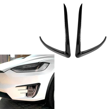 Autó Első Lökhárító Spoiler Spoiler Kiterjed, Trim Ködlámpa Szemöldök Szél Kés Matrica a Tesla Model X 2015-2021