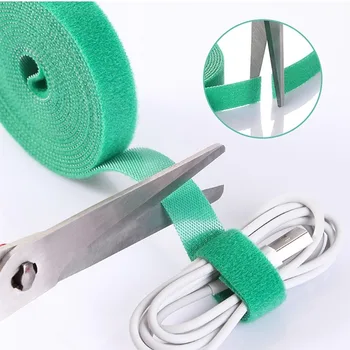 Új 5M 1M Nylon Kábel Köti Szervező Kábel Winder Csuklószíj USB-Kábel Jogosultja Protector Egér, Fülhallgató Drót-kezelés, Otthoni Iroda