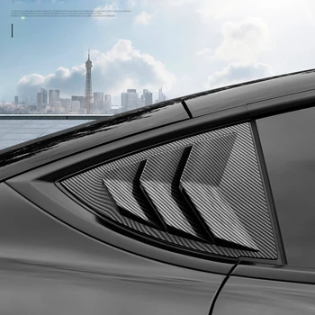 Autós Tartozékok a Tesla Model 3-Y 2020 2021 ABS Szénszálas Gabona Hátsó szélvédő Szellőzőnyílásai Redőny, Redőny Fedezze Berendezés