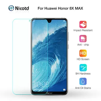 Nicotd Edzett Üveg Huawei Honor 8X MAX 7.12 hüvelyk 9H Prémium képernyővédő fólia Edzett védőfóliát A Megtiszteltetés, 8X MAX