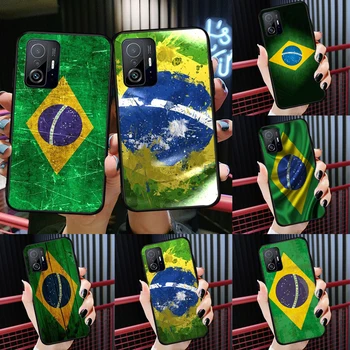 Brazília Brazil Zászló Esetben Fedezi A POCO X3 NFC F3 M3 M4 Pro hátlapot A Xiaomi Mi 11 Lite Ultra Mi 11T Pro