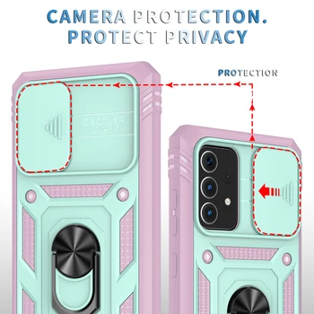 Ütésálló Kamera Védelem tok Samsung Galaxy A52S A52 5G EGY 52S SM-A528B Dual Layer hátlap Capa